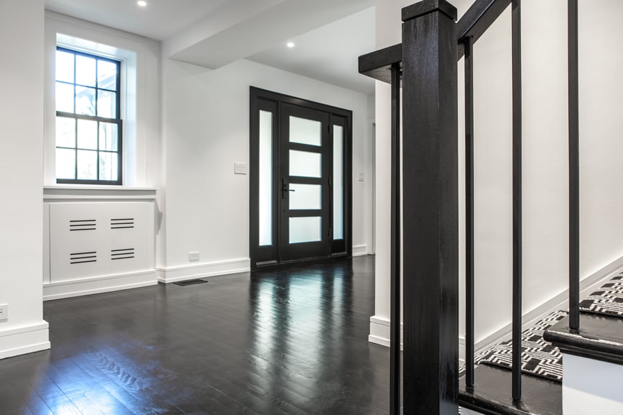 Stark contrasts - dark and light entryway