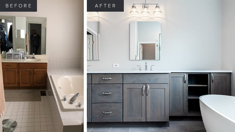 Home master bathroom remodel in Lake Zurich by BDS Design Build Remodel