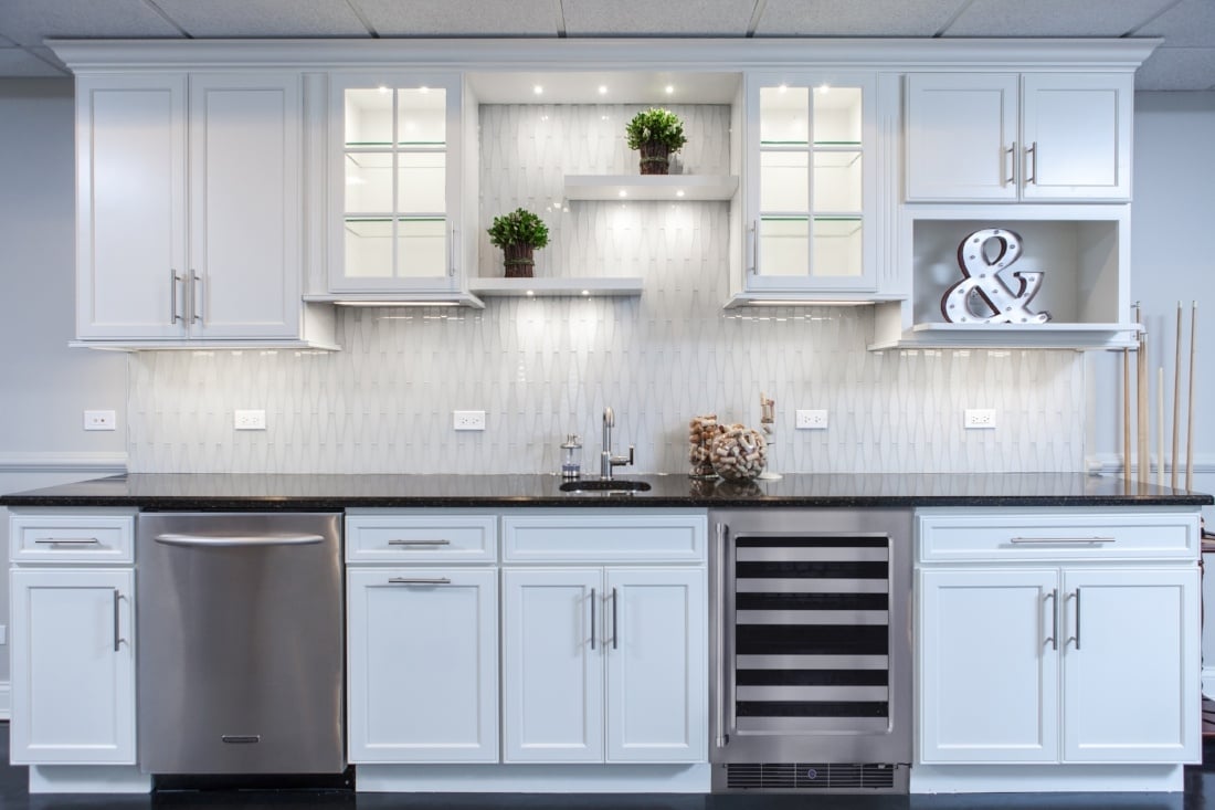 kitchen in basement